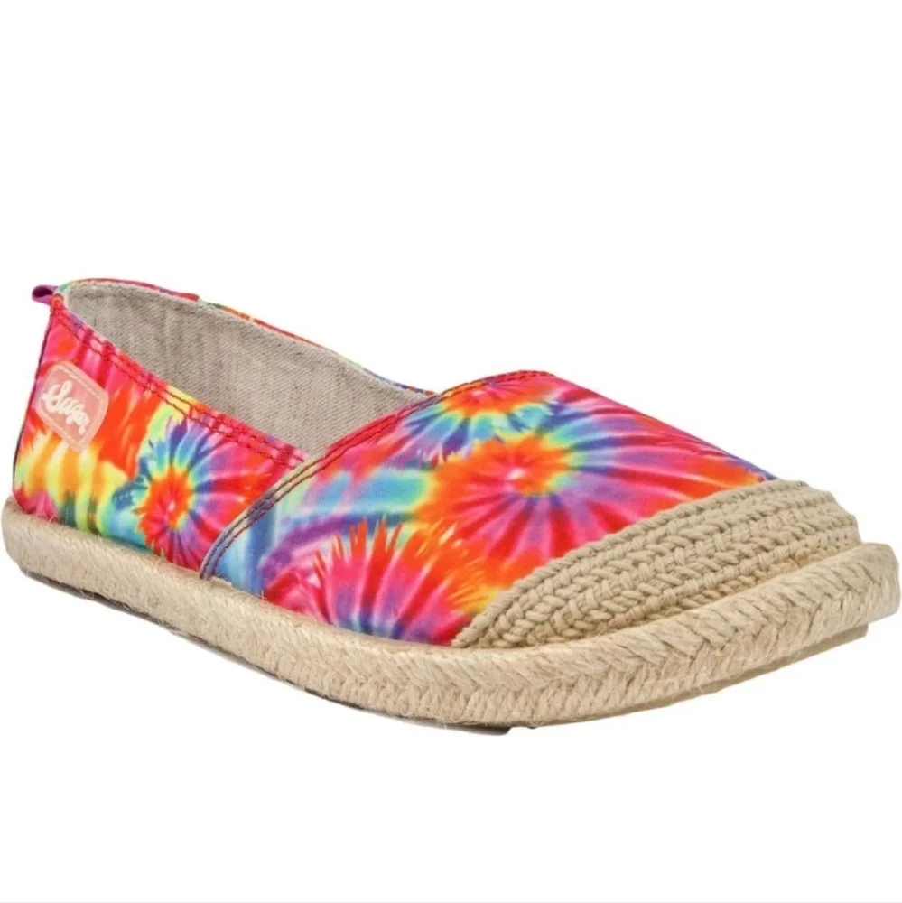 SUGAR Womens Multi Pink Bright Evermore Cap Toe Slip On Espadrille Shoes 7.5 M